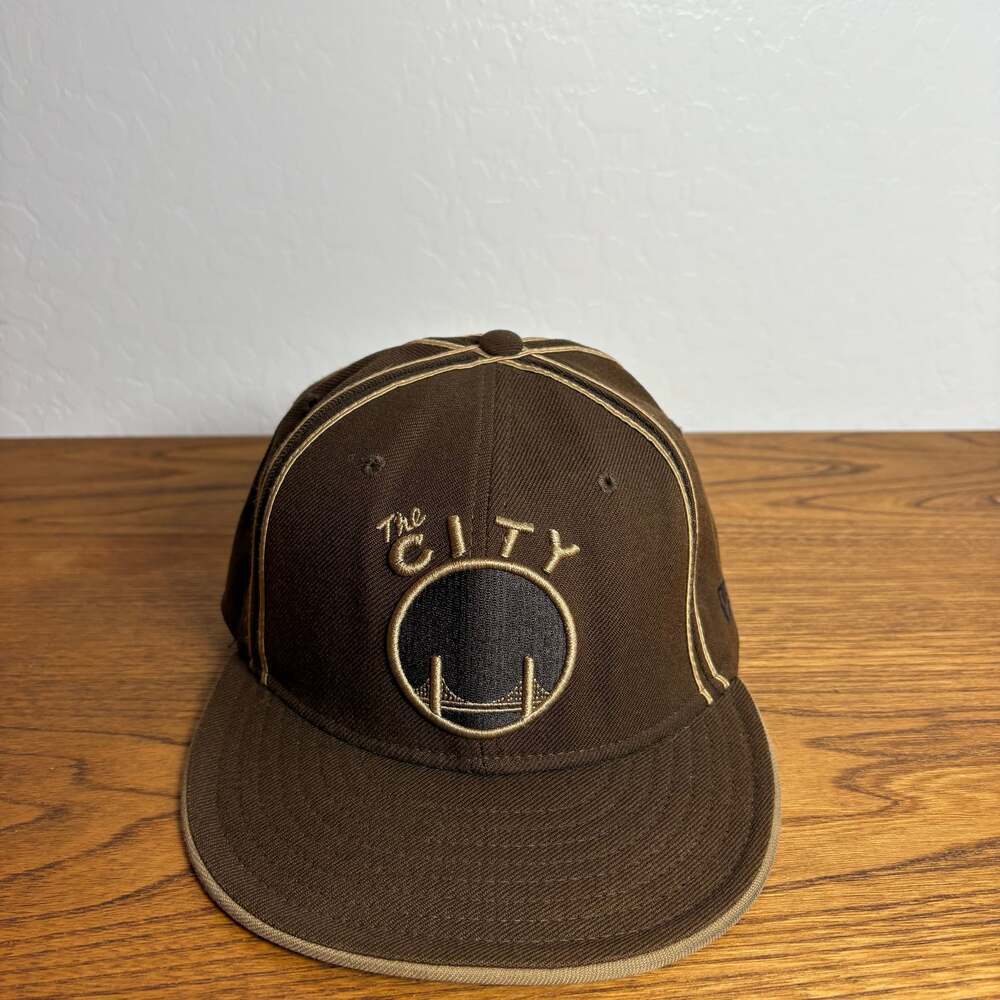Golden State Warriors "The City" 9Fifty Snapback Hat Brown Hardwood Classics